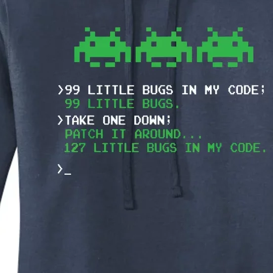 99 Little Bugs In The Code Software Engineer Programmer Women's Pullover Hoodie