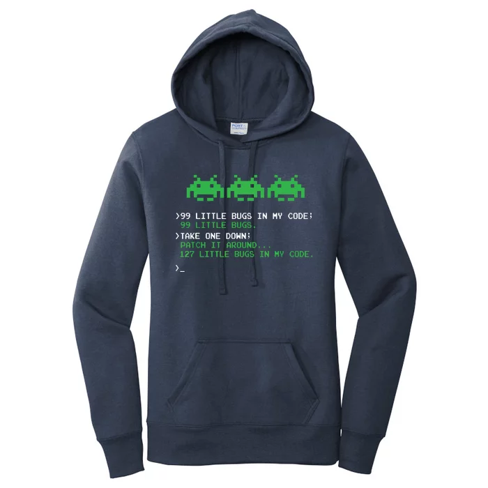 99 Little Bugs In The Code Software Engineer Programmer Women's Pullover Hoodie