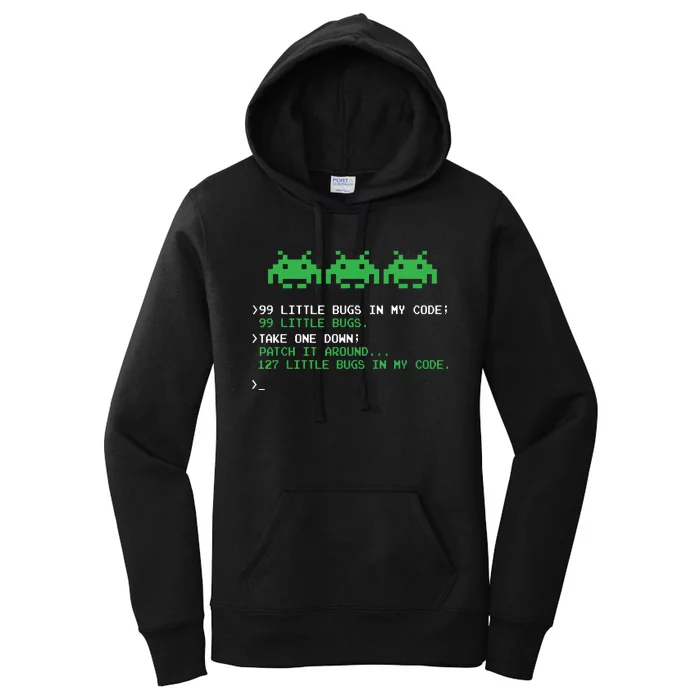 99 Little Bugs In The Code Software Engineer Programmer Women's Pullover Hoodie