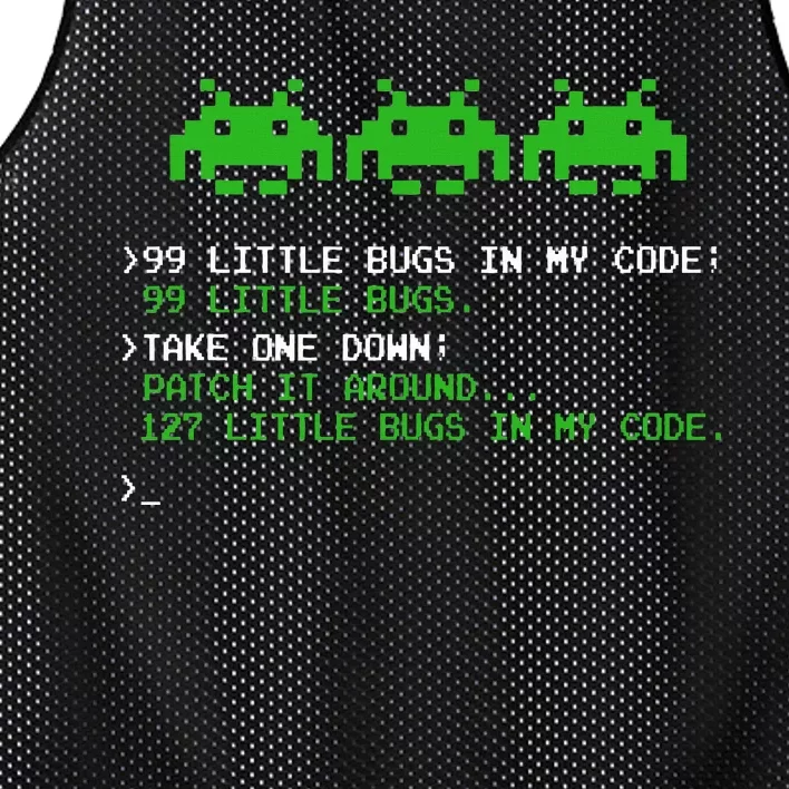 99 Little Bugs In The Code Software Engineer Programmer Mesh Reversible Basketball Jersey Tank