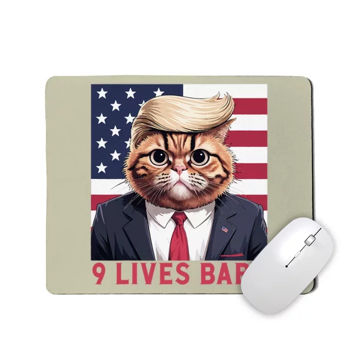 9 Lives Baby Funny Cat Trump Nine Lives Cat In Suite Mousepad