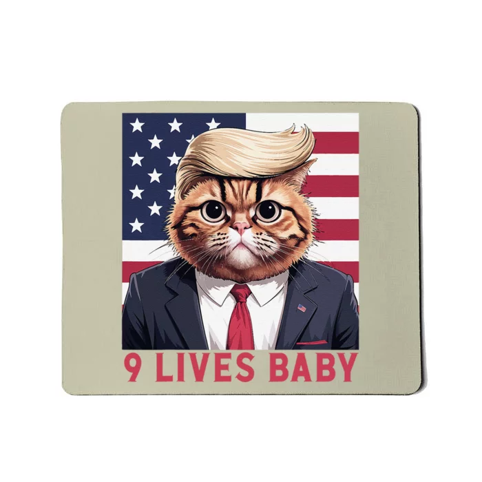 9 Lives Baby Funny Cat Trump Nine Lives Cat In Suite Mousepad