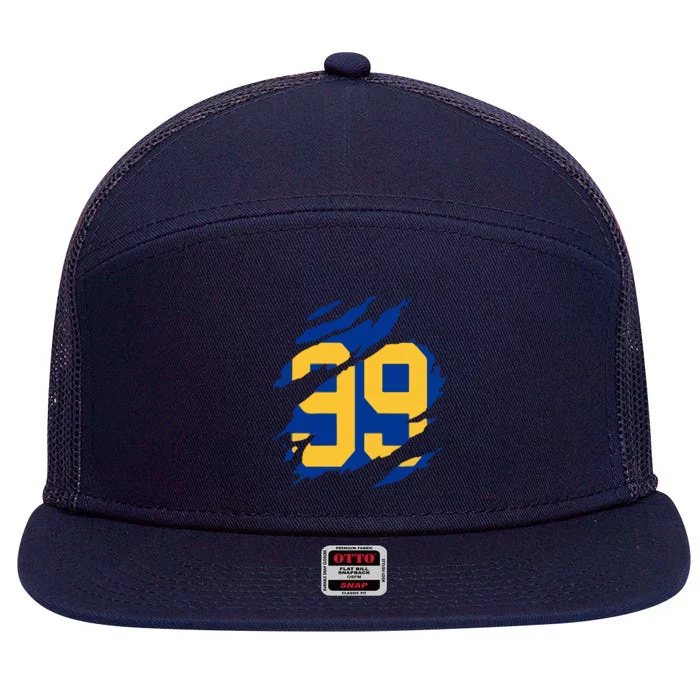 99 LA RAMS 7 Panel Mesh Trucker Snapback Hat