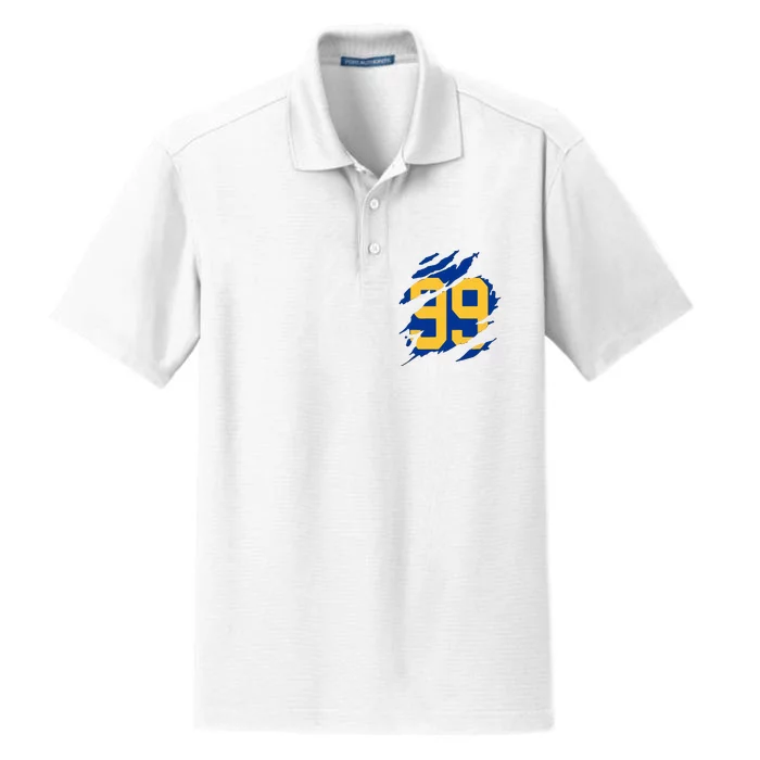 99 LA RAMS Dry Zone Grid Performance Polo