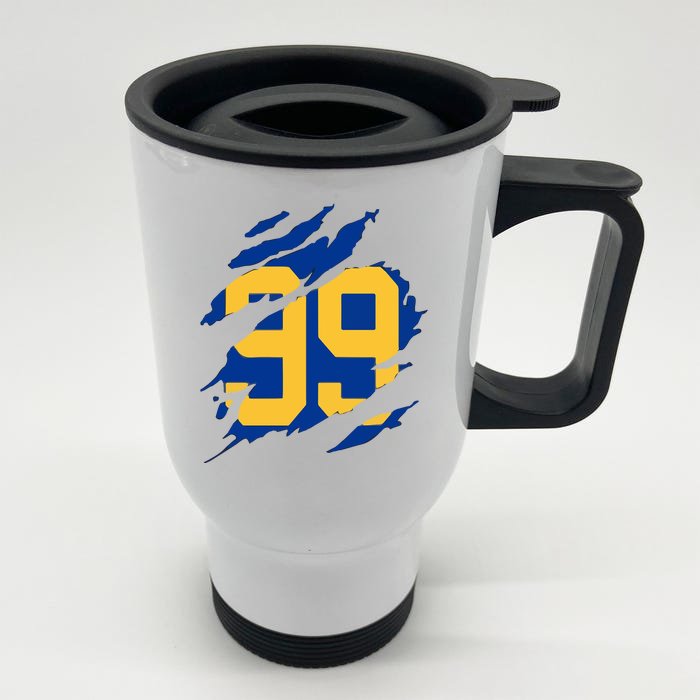 99 LA RAMS Front & Back Stainless Steel Travel Mug