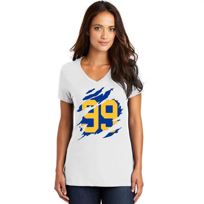 99 LA RAMS Women's V-Neck T-Shirt