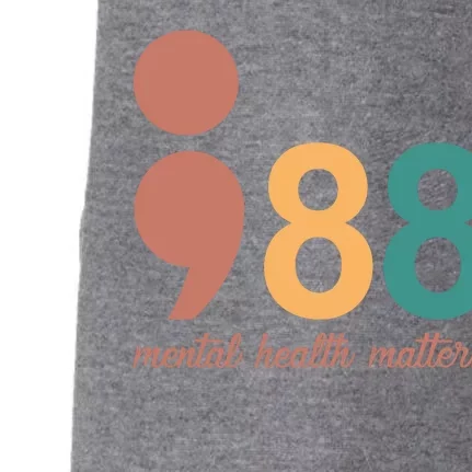 988 Mental Health Matters Retro Doggie 3-End Fleece Hoodie