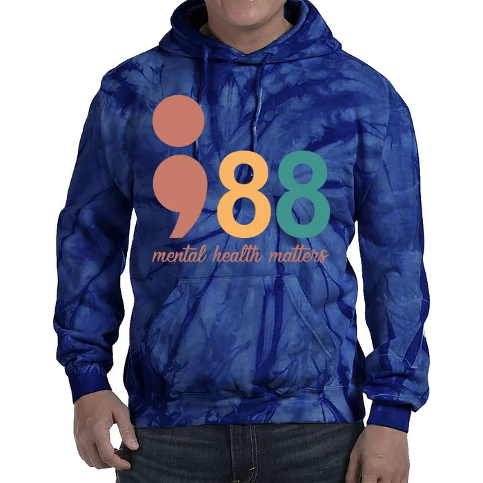 988 Mental Health Matters Retro Tie Dye Hoodie