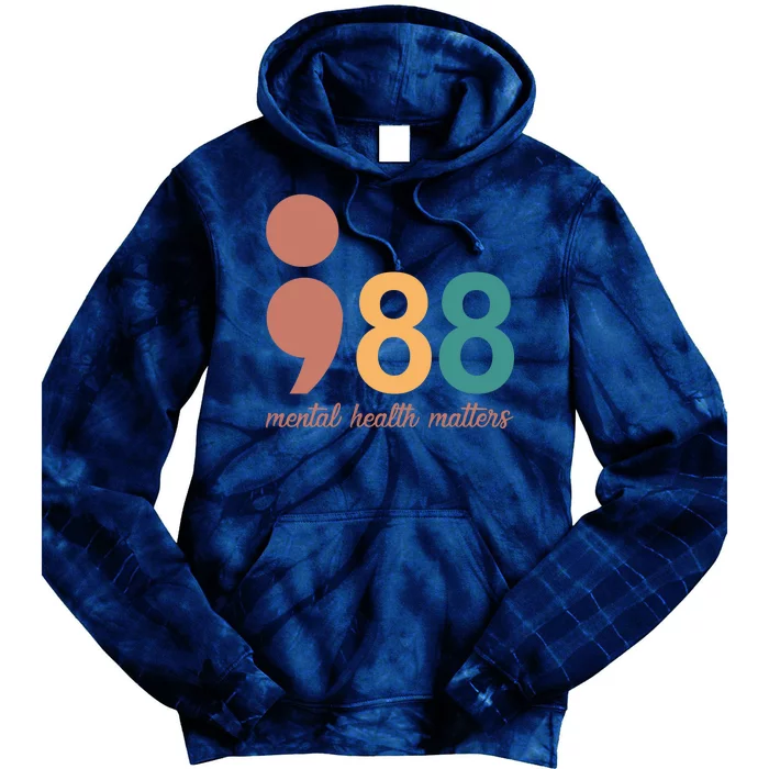 988 Mental Health Matters Retro Tie Dye Hoodie