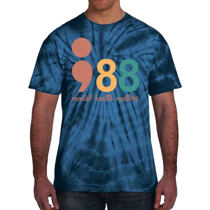 988 Mental Health Matters Retro Tie-Dye T-Shirt