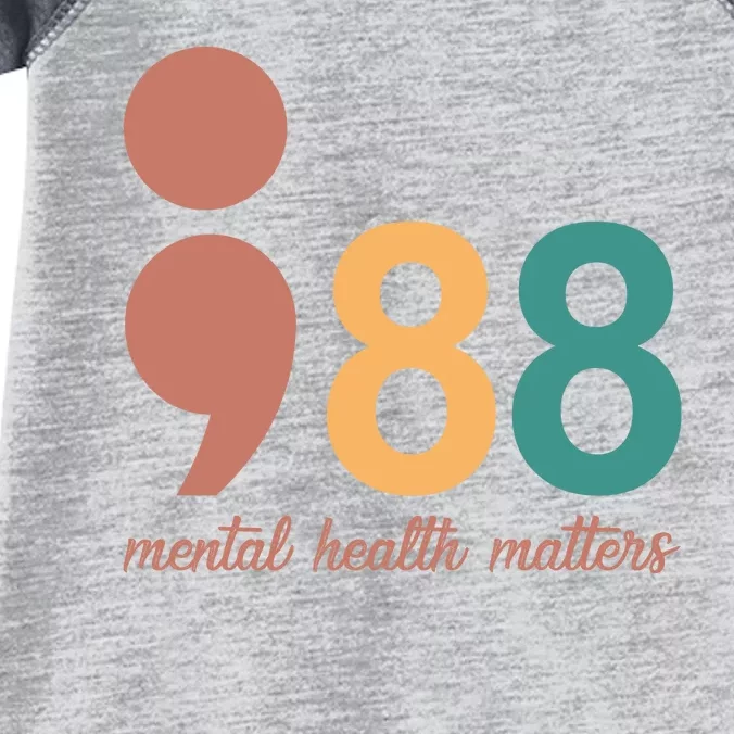 988 Mental Health Matters Retro Infant Baby Jersey Bodysuit