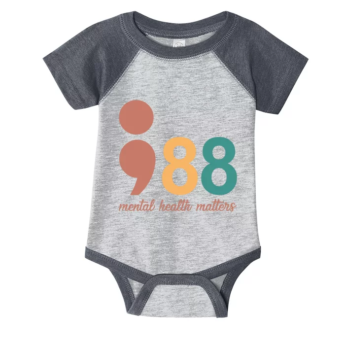 988 Mental Health Matters Retro Infant Baby Jersey Bodysuit