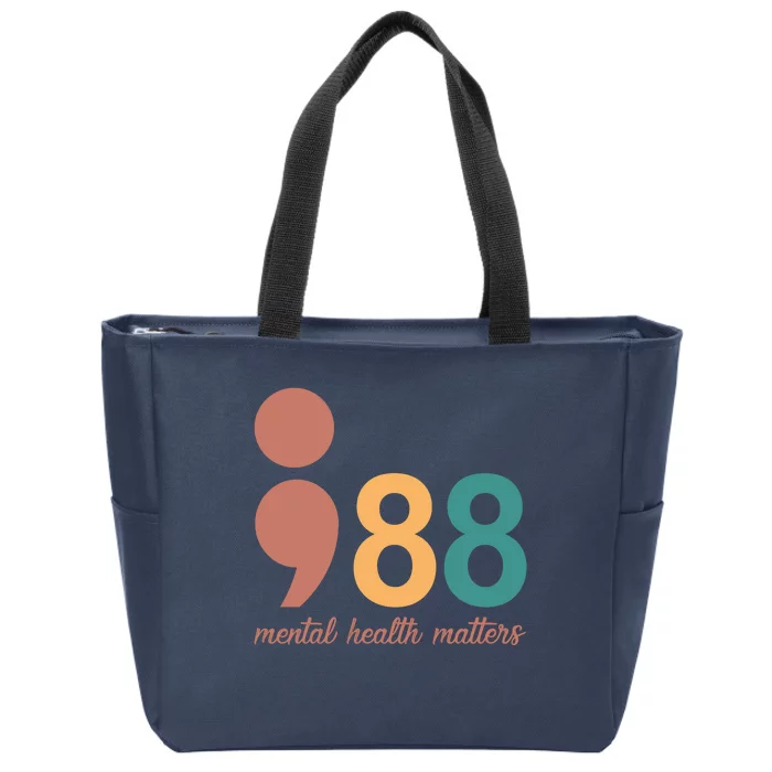 988 Mental Health Matters Retro Zip Tote Bag