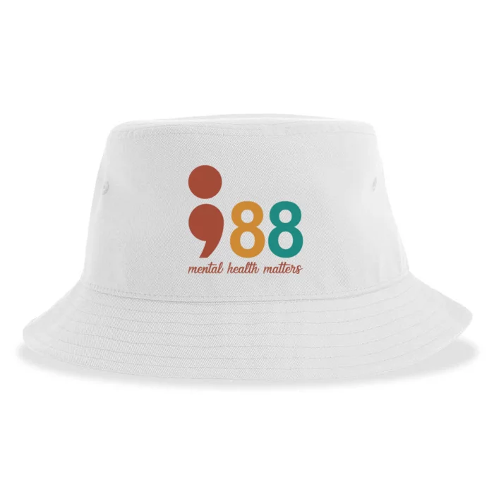 988 Mental Health Matters Retro Sustainable Bucket Hat