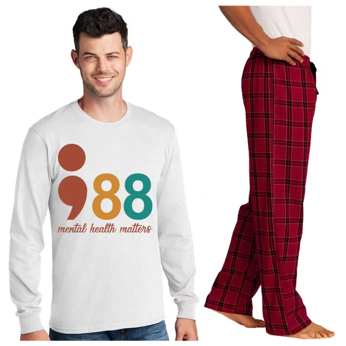 988 Mental Health Matters Retro Long Sleeve Pajama Set