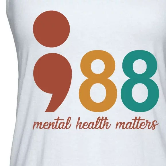 988 Mental Health Matters Retro Ladies Essential Flowy Tank