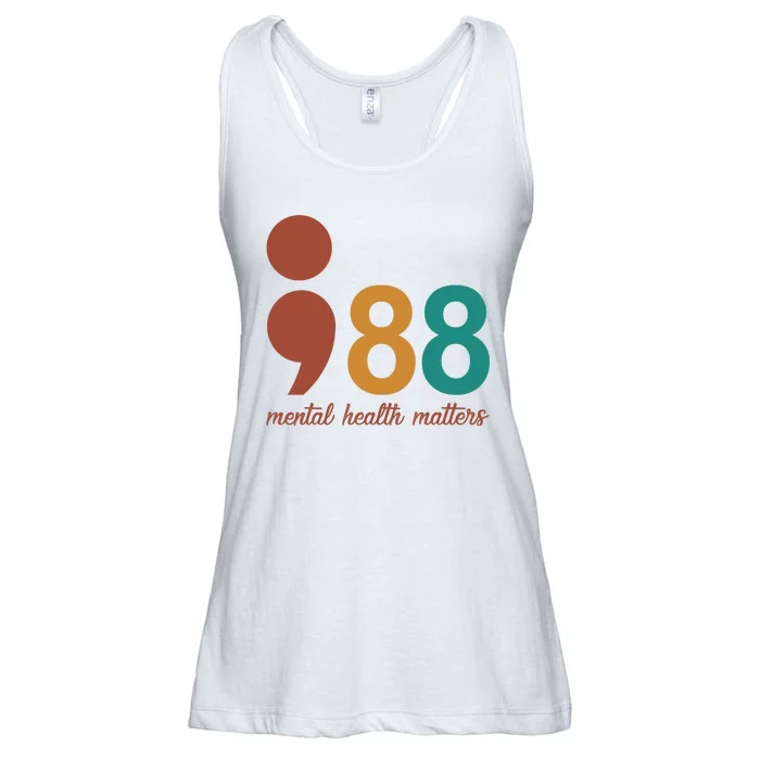 988 Mental Health Matters Retro Ladies Essential Flowy Tank