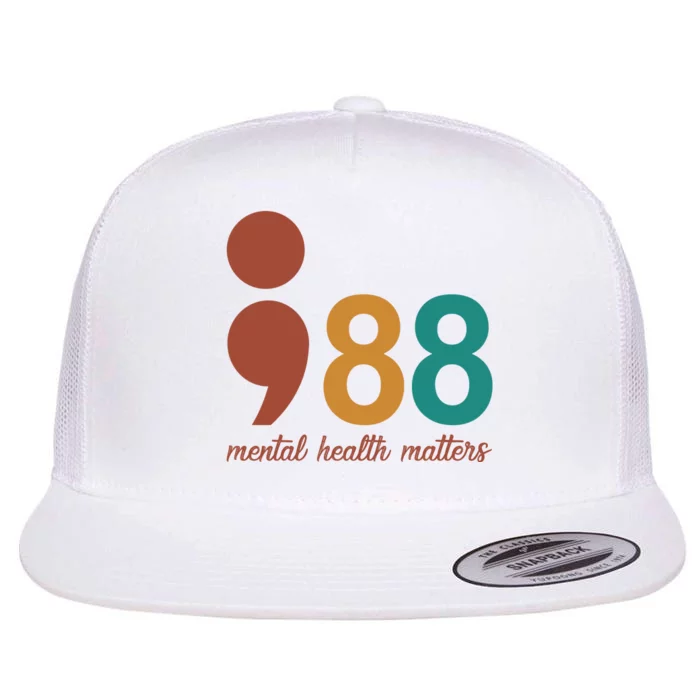 988 Mental Health Matters Retro Flat Bill Trucker Hat