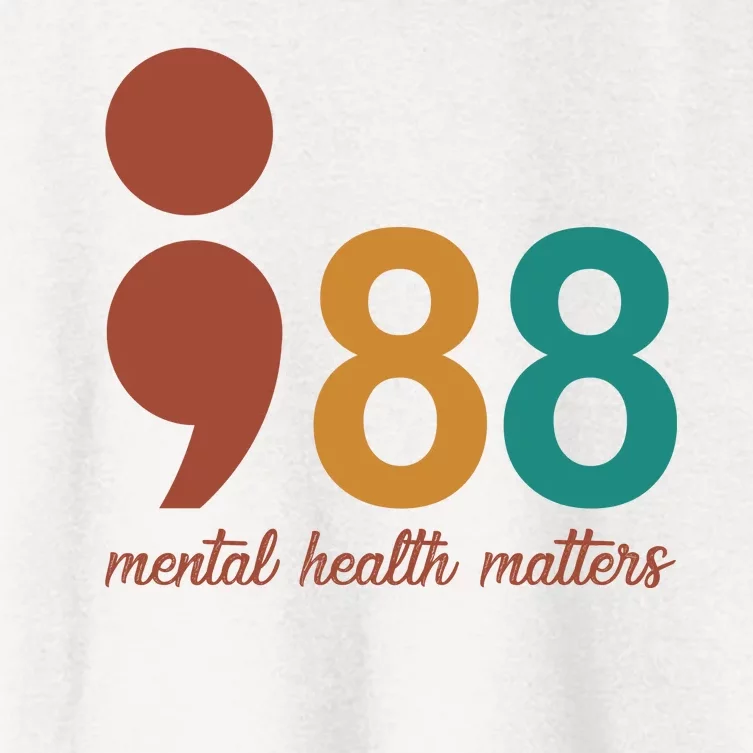 988 Mental Health Matters Retro Women's Crop Top Tee