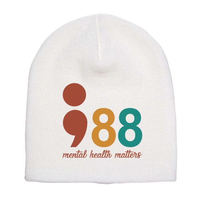 988 Mental Health Matters Retro Short Acrylic Beanie