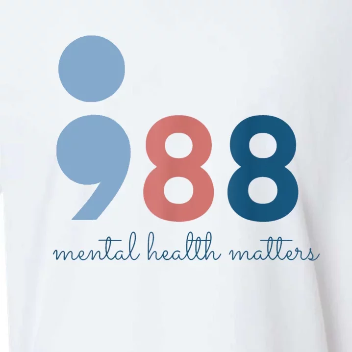 988 Mental Health Matters Suicide Prevention Awareness Sueded Cloud Jersey T-Shirt