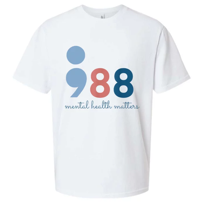 988 Mental Health Matters Suicide Prevention Awareness Sueded Cloud Jersey T-Shirt