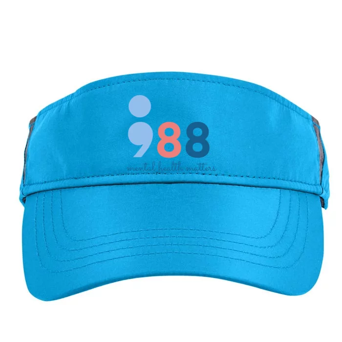 988 Mental Health Matters Suicide Prevention Awareness Adult Drive Performance Visor