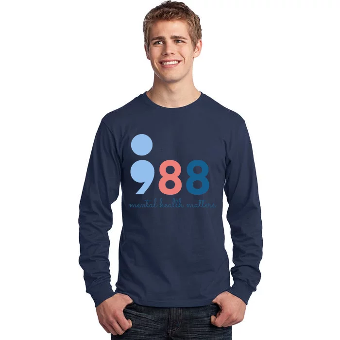 988 Mental Health Matters Suicide Prevention Awareness Tall Long Sleeve T-Shirt