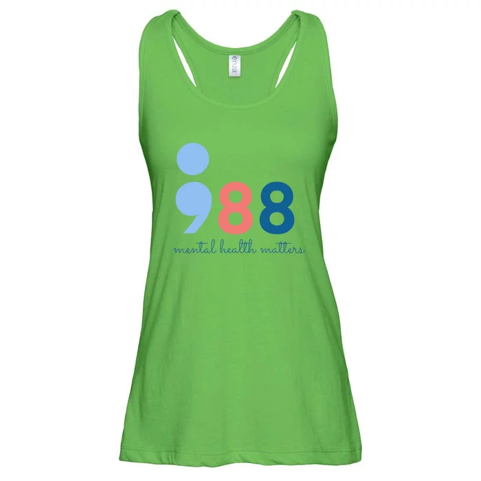 988 Mental Health Matters Suicide Prevention Awareness Ladies Essential Flowy Tank