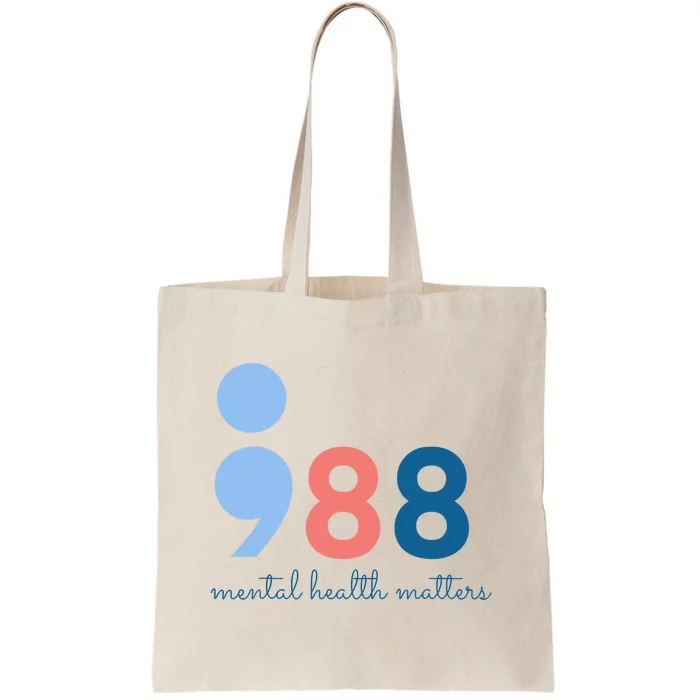 988 Mental Health Matters Suicide Prevention Awareness Tote Bag