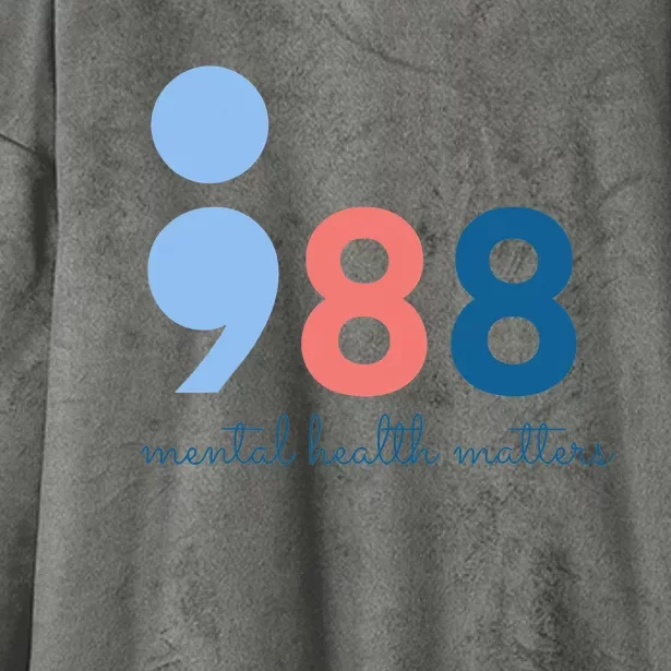 988 Mental Health Matters Suicide Prevention Awareness Hooded Wearable Blanket