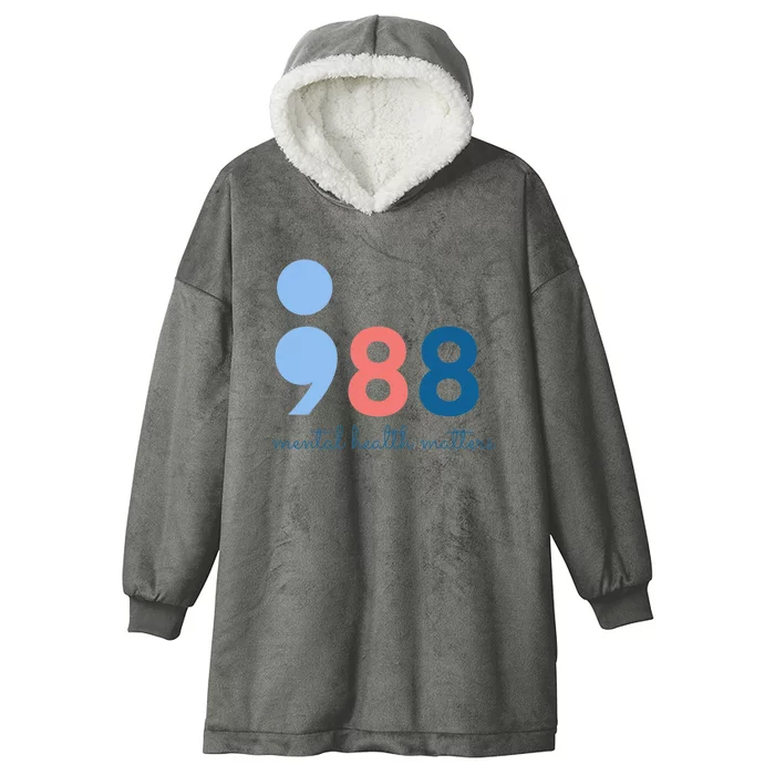 988 Mental Health Matters Suicide Prevention Awareness Hooded Wearable Blanket