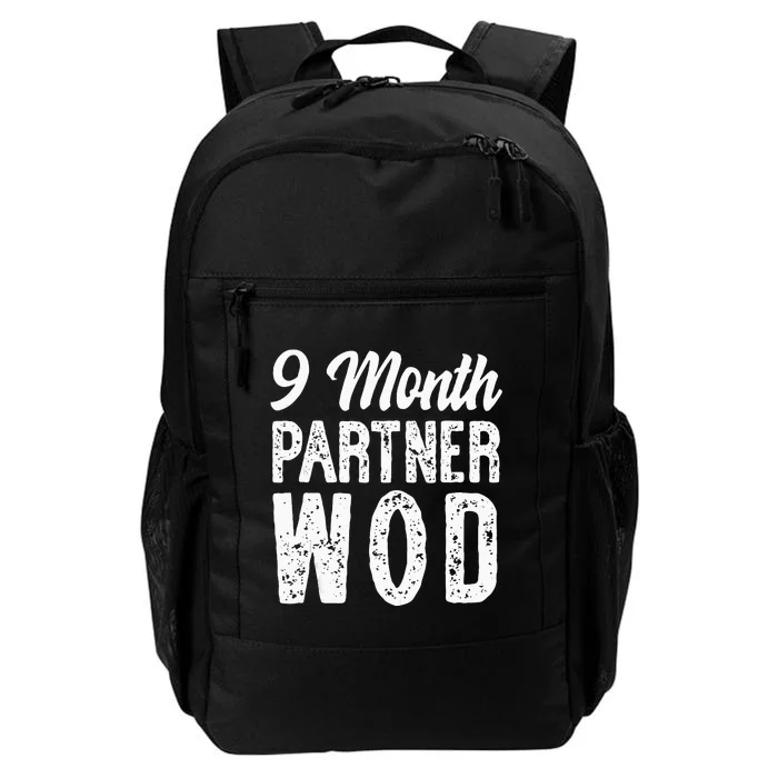 9 Month Partner WOD Workout Running Pregnancy Announcement Daily Commute Backpack