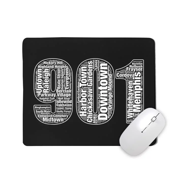 901 Memphis Typography Word Art Mousepad