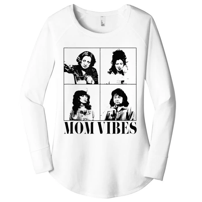 90’S Mom Vibes Vintage Funny Cool Mom Trendy MotherS Day Women's Perfect Tri Tunic Long Sleeve Shirt