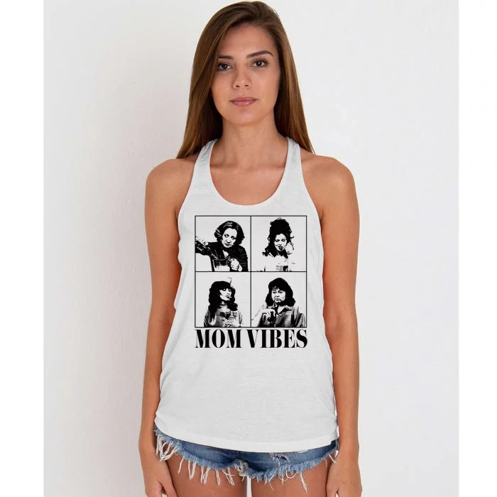 90’S Mom Vibes Vintage Funny Cool Mom Trendy MotherS Day Women's Knotted Racerback Tank