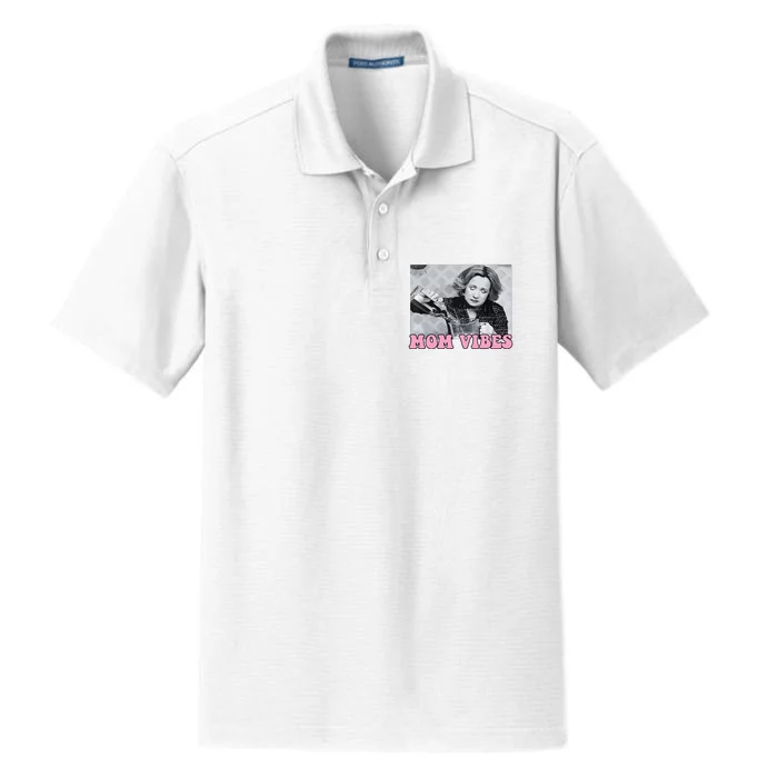 90’S Mom Vibes Vintage Retro Funny Mom Life Mother Day Dry Zone Grid Performance Polo