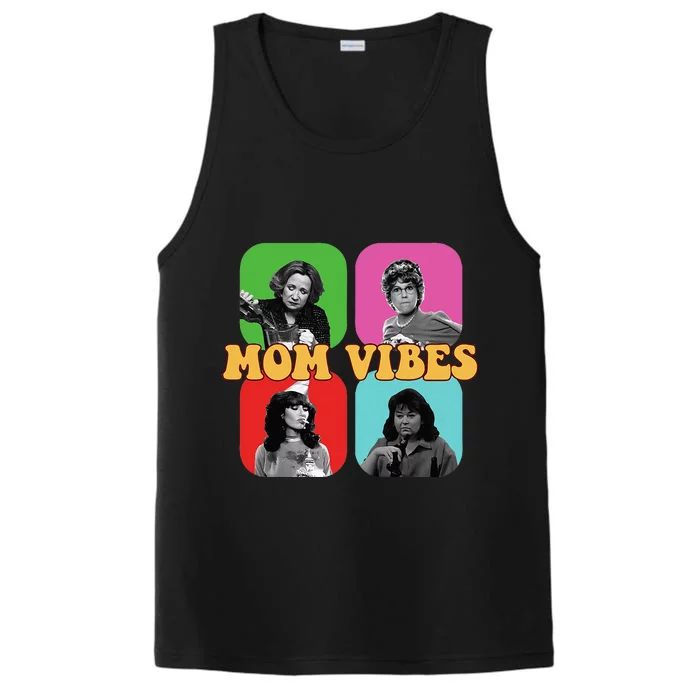 90’S Mom Vibes Vintage Retro Funny Mom Life Performance Tank