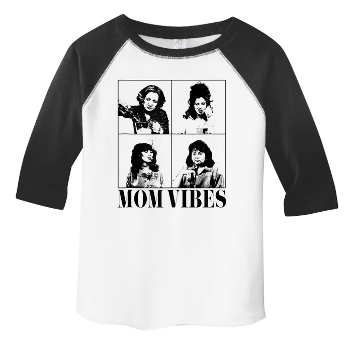 90’S Mom Vibes Vintage Funny Cool Mom Trendy MotherS Day Toddler Fine Jersey T-Shirt