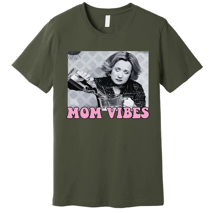 90’S Mom Vibes Vintage Retro Funny Mom Life Mother Day Premium T-Shirt