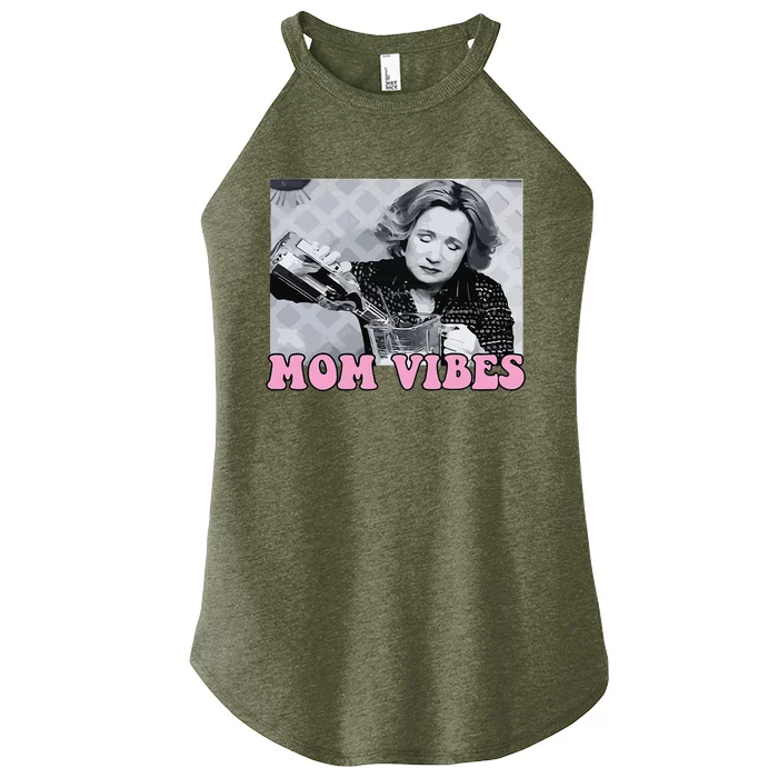 90’S Mom Vibes Vintage Retro Funny Mom Life Mother Day Women’s Perfect Tri Rocker Tank