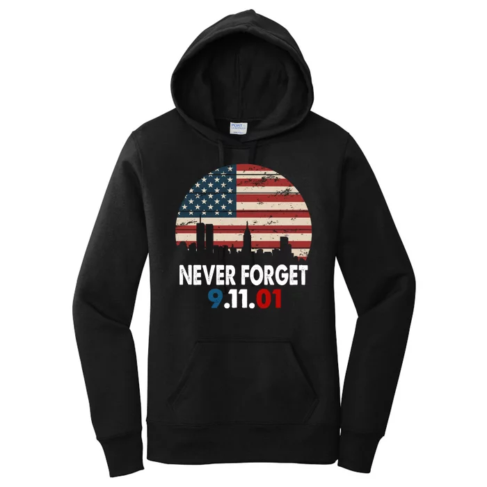 9.11.01 Never Forget 20th Anniversary Women's Pullover Hoodie