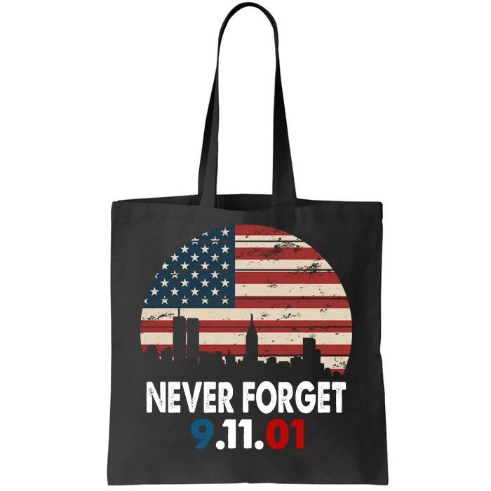 9.11.01 Never Forget 20th Anniversary Tote Bag