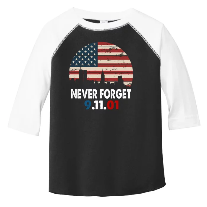 9.11.01 Never Forget 20th Anniversary Toddler Fine Jersey T-Shirt