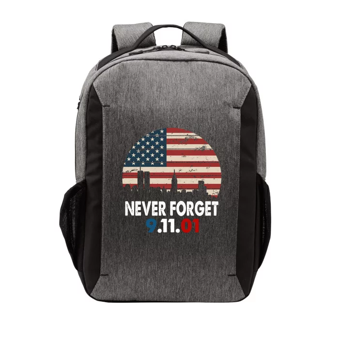 9.11.01 Never Forget 20th Anniversary Vector Backpack