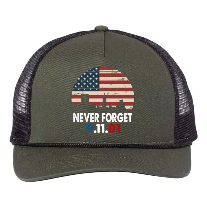 9.11.01 Never Forget 20th Anniversary Retro Rope Trucker Hat Cap