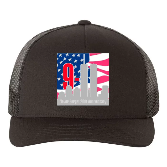 9/11 Never Forget 20th Anniversary Yupoong Adult 5-Panel Trucker Hat