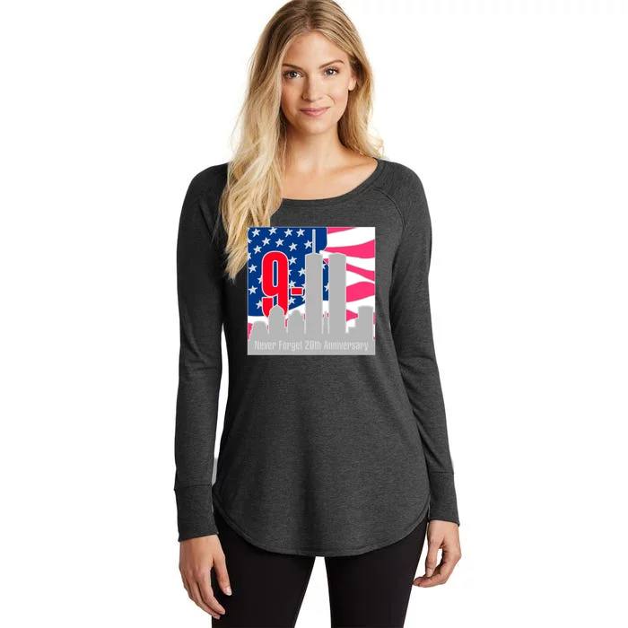 9/11 Never Forget 20th Anniversary Women's Perfect Tri Tunic Long Sleeve Shirt