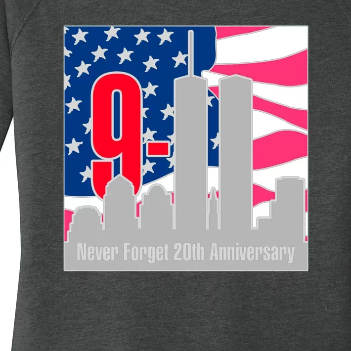 9/11 Never Forget 20th Anniversary Women's Perfect Tri Tunic Long Sleeve Shirt