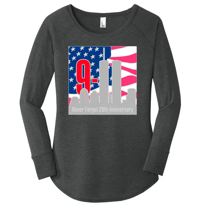 9/11 Never Forget 20th Anniversary Women's Perfect Tri Tunic Long Sleeve Shirt